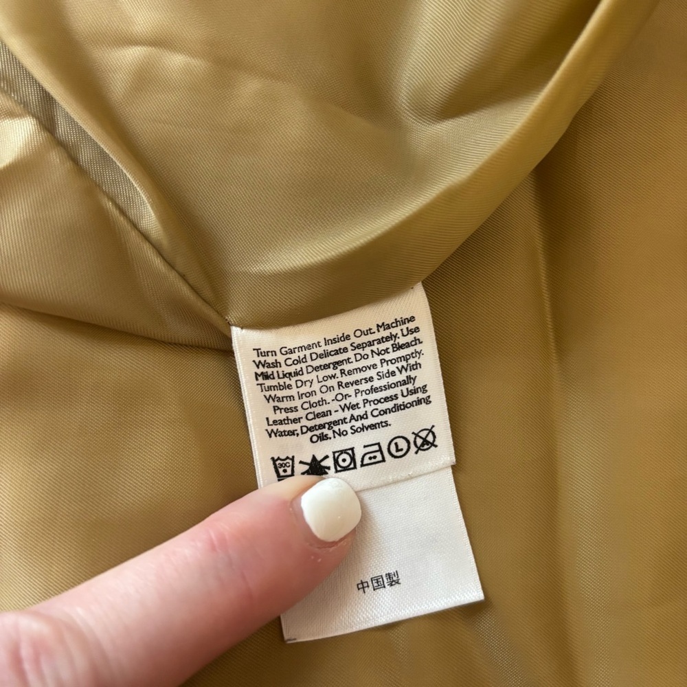 EUC VTG. Eddie Bauer Seattle Suede washable leather jacket in tan | Sz XL - Picture 11 of 12